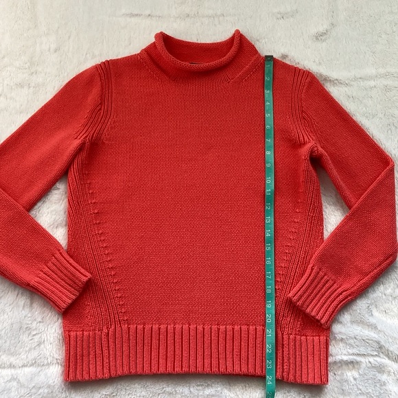 J. Crew Always Vintage 1988 Coral Pink Roll Neck Knit Pullover Sweater - Picture 3 of 6